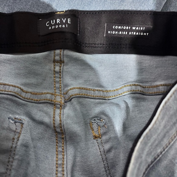 Curve Women's Straight Leg Jeans - Light Blue - Picture 8 of 8